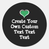 Create your own custom text ronde sticker (Voorkant)
