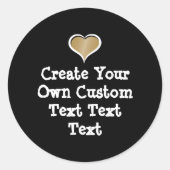 Create your own custom text ronde sticker (Voorkant)