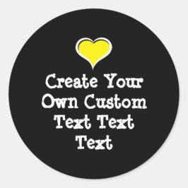 Create your own custom text ronde sticker