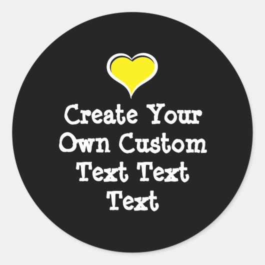 Create your own custom text ronde sticker (Voorkant)
