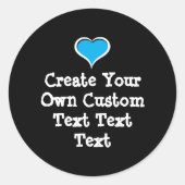Create your own custom text ronde sticker (Voorkant)