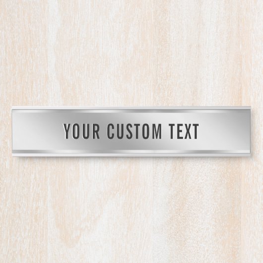 Create Your Own Custom Text Silver Template House Deurbordje (Voorkant)