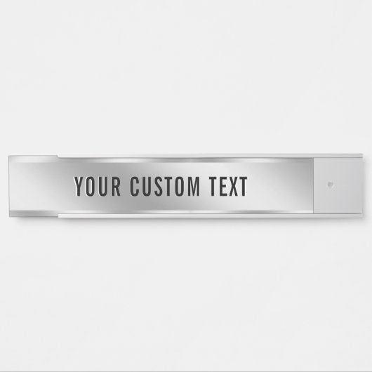 Create Your Own Custom Text Silver Template House Deurbordje (Voorkant)
