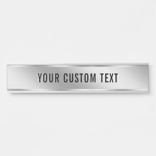 Create Your Own Custom Text Silver Template House Deurbordje (Voorkant)