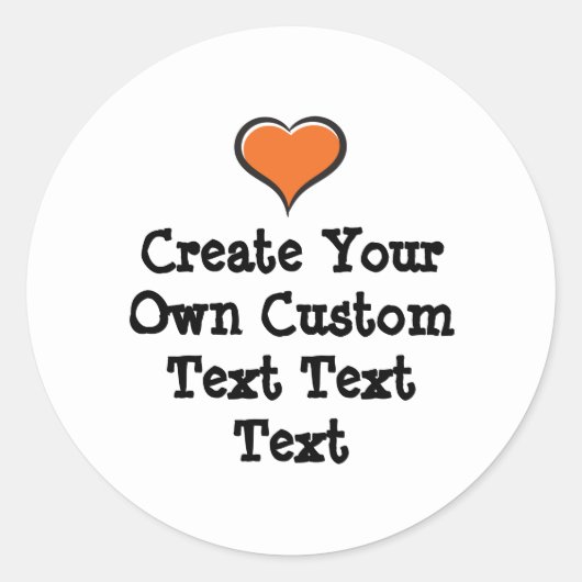 Create your own custom text white Bkgd Ver Ronde Sticker (Voorkant)
