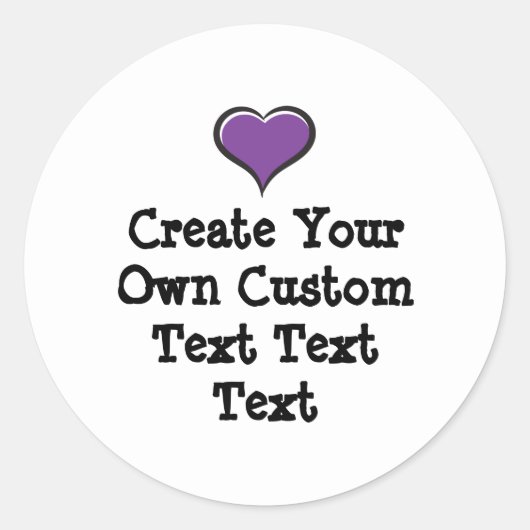 Create your own custom text white Bkgd Ver Ronde Sticker (Voorkant)
