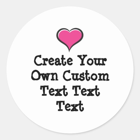 Create your own custom text white Bkgd Ver Ronde Sticker (Voorkant)