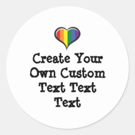 Create your own custom text white Bkgd Ver Ronde Sticker