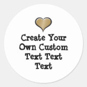 Create your own custom text white Bkgd Ver Ronde Sticker (Voorkant)