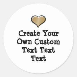 Create your own custom text white Bkgd Ver Ronde Sticker