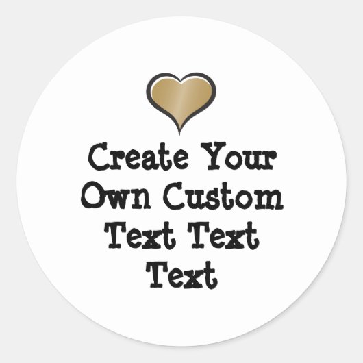 Create your own custom text white Bkgd Ver Ronde Sticker (Voorkant)