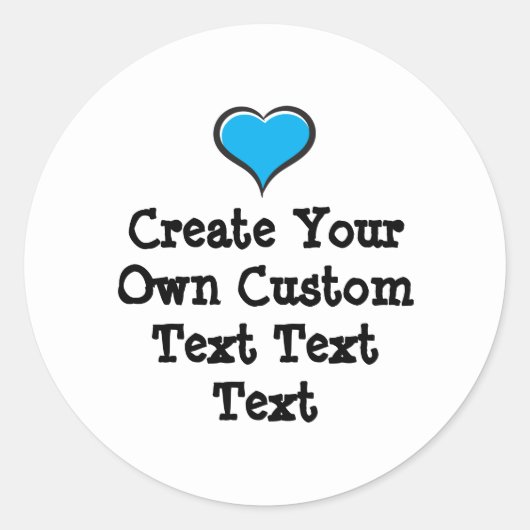 Create your own custom text white Bkgd Ver Ronde Sticker (Voorkant)