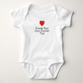 Create your own custom text with red heart romper (Voorkant)