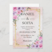 Create Your Own Custom Wedding Invitation Cards Kaart (Voorkant / Achterkant)