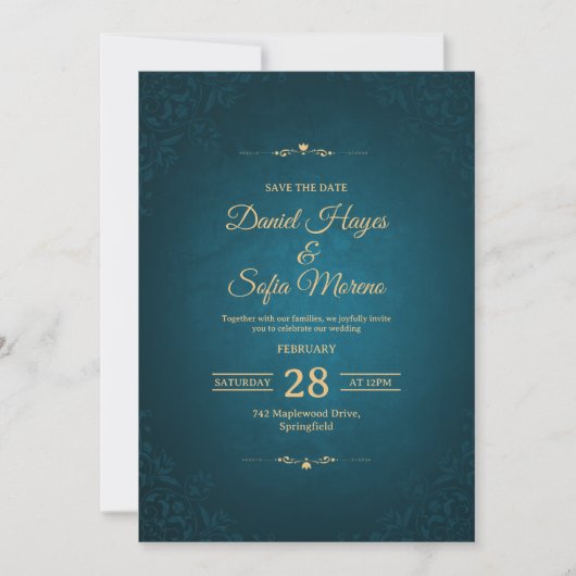 Create Your Own Custom Wedding Invitation Cards Kaart (Voorkant)