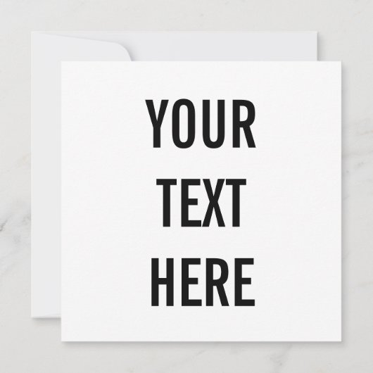 CREATE YOUR OWN - CUSTOMIZABLE BLANK KAART (Achterkant)