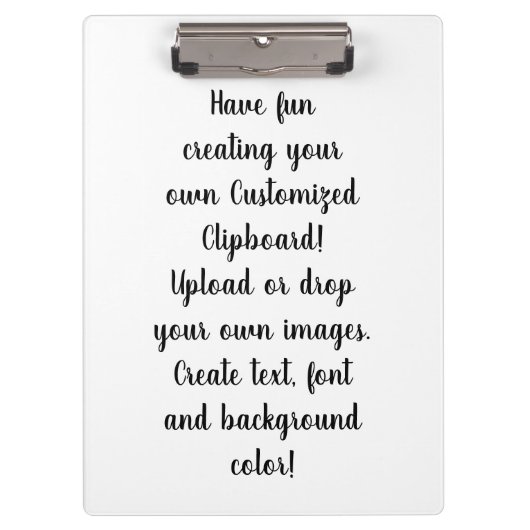 Create Your Own Customizable Personal  Klembord (Voorkant)