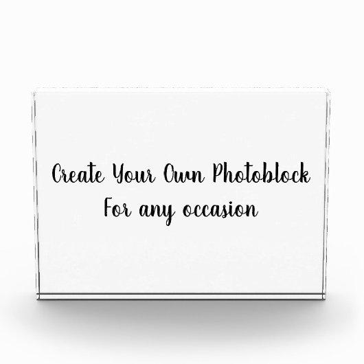 Create Your Own Customized/Personalize Photo Block Fotoblokken (Voorkant)