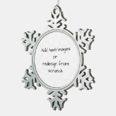 Create Your Own Customized Tin Sneeuwvlok Ornament (Rechts)