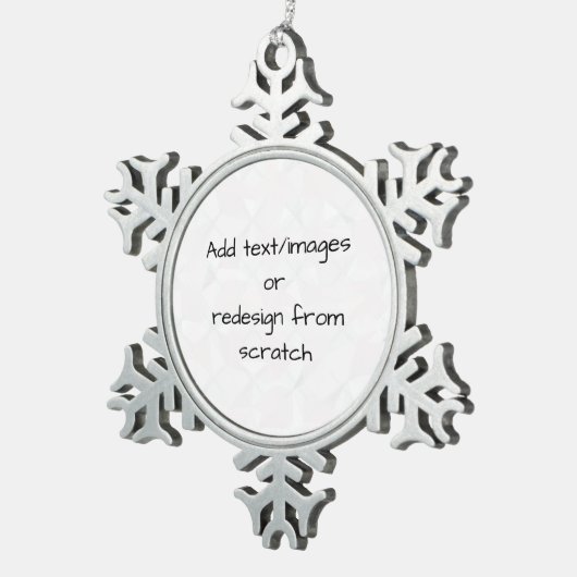 Create Your Own Customized Tin Sneeuwvlok Ornament (Rechts)