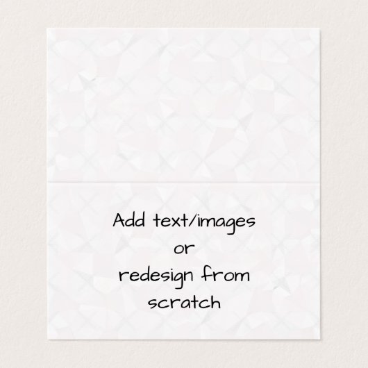 Create Your Own Customized Visitekaartje (Buitenkant ongevouwen)