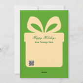 Create Your Own Cute Glitter Santa Christmas Flat  Feestdagenkaart (Achterkant)