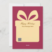 Create Your Own Cute Glitter Santa Christmas Flat  Feestdagenkaart (Achterkant)