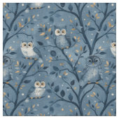 Create Your Own Cute Winter Owls Stof (Close Up)