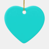 Create Your Own cyan Keramisch Ornament (Achterkant)