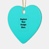 Create Your Own cyan Keramisch Ornament (Links)