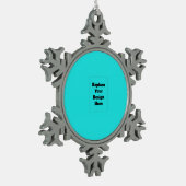 Create Your Own cyan Tin Sneeuwvlok Ornament (Links)