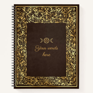 Create Your Own Dark Brown Giided Filigree Notitieboek