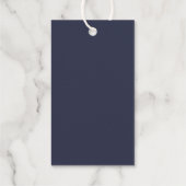 Create Your Own dark gray blue customizable Cadeaulabels (Achterkant)