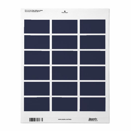 Create Your Own dark gray blue customizable Etiket (Full Sheet)