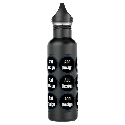 Create Your Own dark gray blue personalized Waterfles (Links)