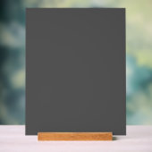Create Your Own dark gray Custom Design Acryl Bord (Neutraal)