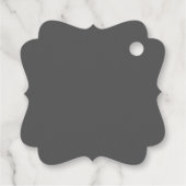 Create Your Own dark gray Custom Design Bedankjes Labels (Achterkant)