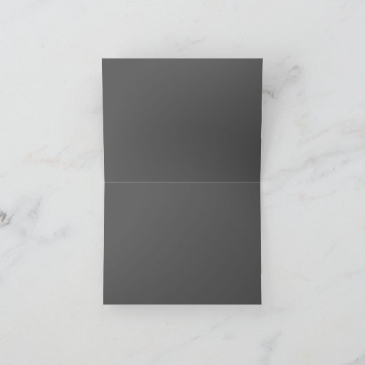 Create Your Own dark gray Custom Design Bedankkaart (Binnen)