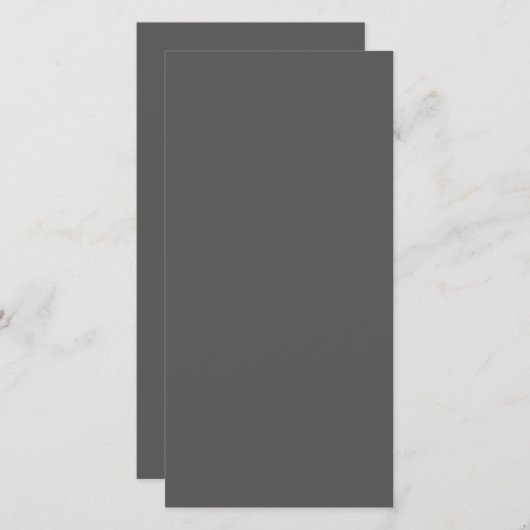 Create Your Own dark gray Custom Design Bedankkaart (Voorkant / Achterkant)