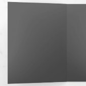 Create Your Own dark gray Custom Design Drieluik Kaart (Binnenzijde eerst)