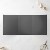 Create Your Own dark gray Custom Design Drieluik Kaart (Binnen)