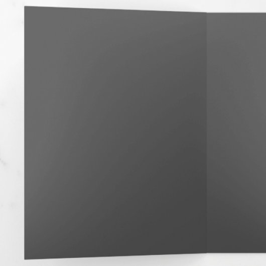 Create Your Own dark gray Custom Design Drieluik Kaart (Binnenzijde eerst)