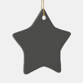 Create Your Own dark gray Custom Design Keramisch Ornament (Rechts)