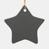 Create Your Own dark gray Custom Design Keramisch Ornament (Achterkant)
