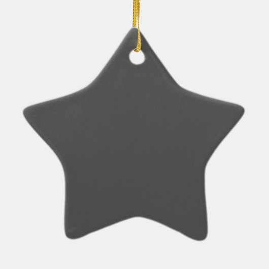 Create Your Own dark gray Custom Design Keramisch Ornament (Achterkant)