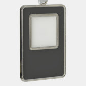 Create Your Own dark gray Custom Design Verzilverd Omlijst Ornament (Rechts)