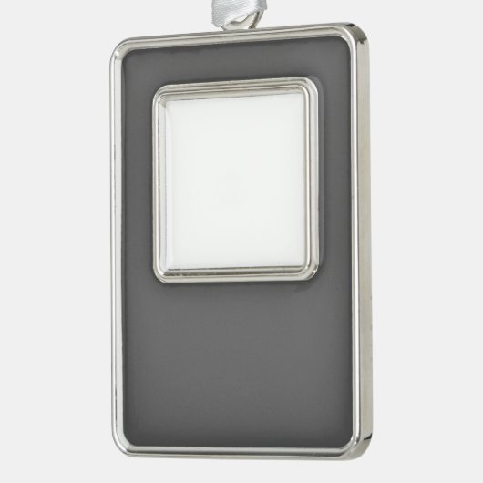 Create Your Own dark gray Custom Design Verzilverd Omlijst Ornament (Links)