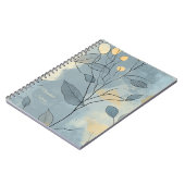 Create Your Own Deep Blue Floral Minimalist Notitieboek (Linkerzijde)
