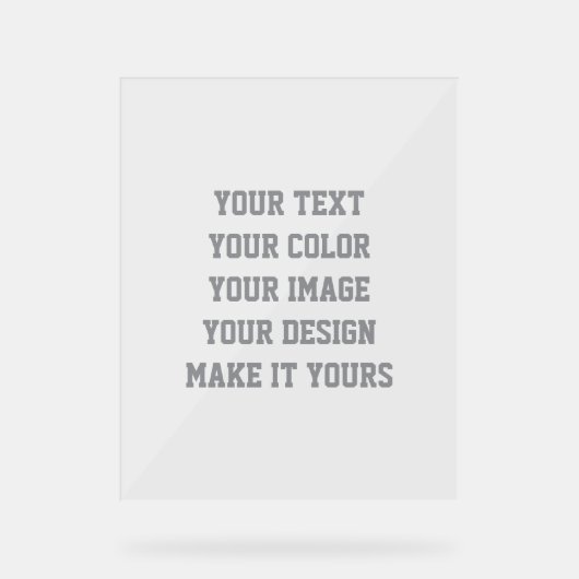 Create Your Own Design 8" x 10" Acryl Bord (Voorkant)