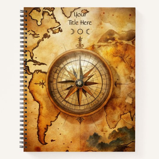 Create Your Own Discoverer Compass Rose Map Notitieboek (Voorkant)